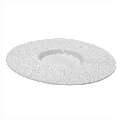 MOON_ - Teller - gourmet flach - 29 cm - rund - weiss_side